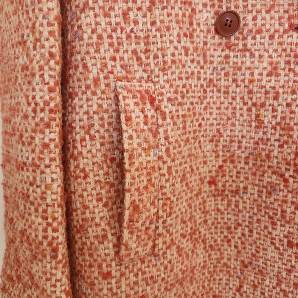 J. Crew Daphne Topcoat in Italian Tweed Faded Guava Size 0 pink barbie - Picture 7 of 15